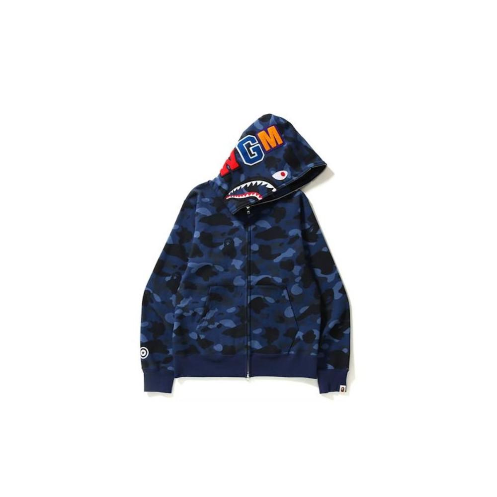 Full Zip Hoodie Bape Camo Shark Blue