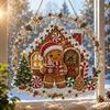 Round Board Christmas Diamond Art Suncatcher Pre Printed DIY Craft Pendant  Xmas Tree
