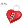 Stainless Heart Lock 3 Numbers Chic Suitcase Box Padlock