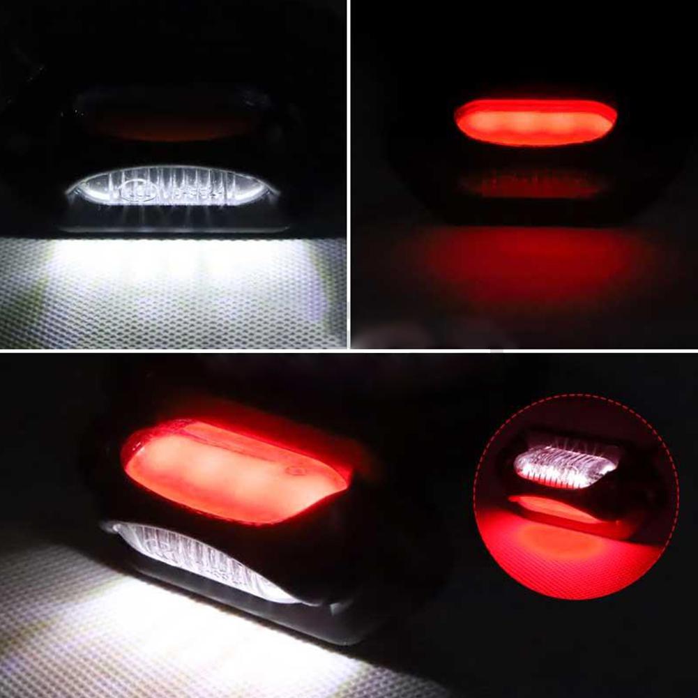 8 LED License Plate Lamp IP67 Waterproof Trailer Side Marker Light Super Bright Lorry Clearance Lamp Dual Color Automobile Parts