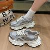 Dad shoes women's shoes ins2024 new spring and summer platform sports shoes mesh showing feet small sports casual shoes