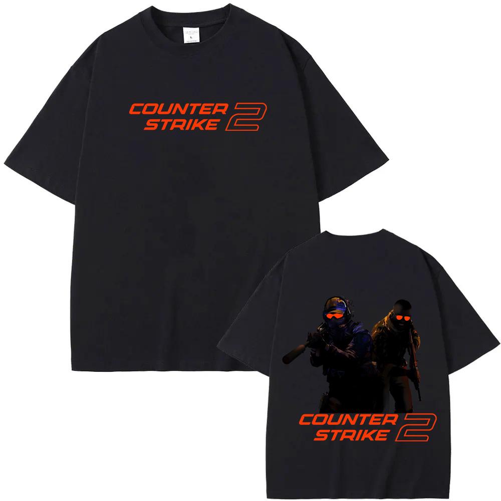 Футболка Counter Strike Высококачественная Графика Стрелялки Печать Летняя 100% Хлопок Оверсайз Модные Хлопковые Топы