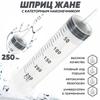 Syringe 250ML Straight Mouth Transparent Plunger - Individual Packaging (without Needle)