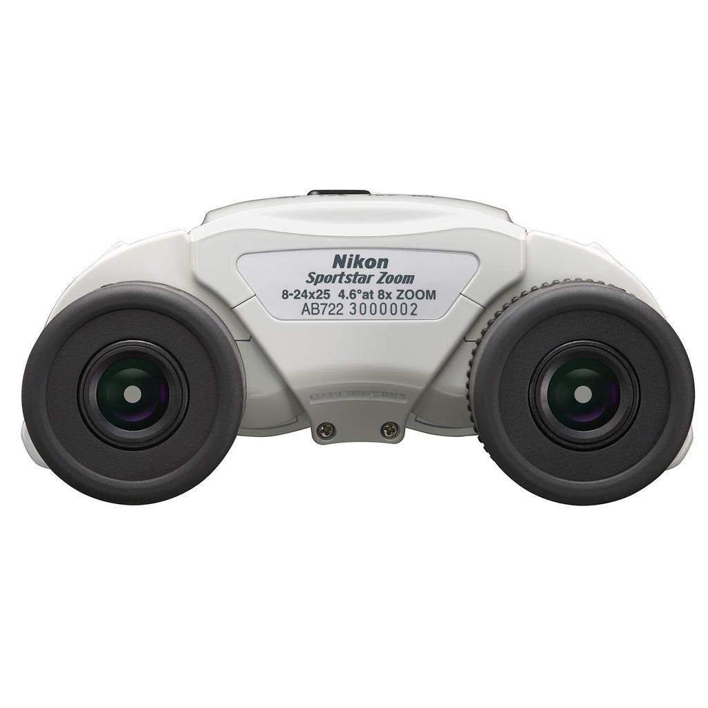 Бинокль Nikon Zoom Sportstar Zoom Porro Prism 25 калибра, белый, Sportstar Zoom, концерт, спортивные трансляции, просмотр 8-24x25 8-24x SPZ8-24X25WH