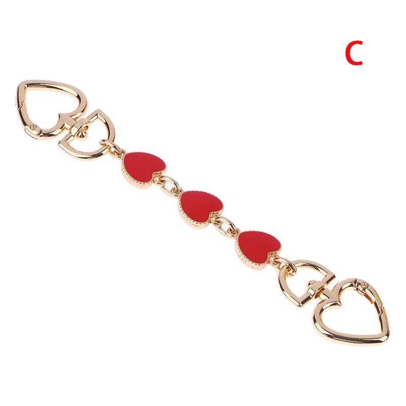 Bag Extension Chain Crossbody Heart-Shape Chain Strap Handbag Diy Hanging Buckle
