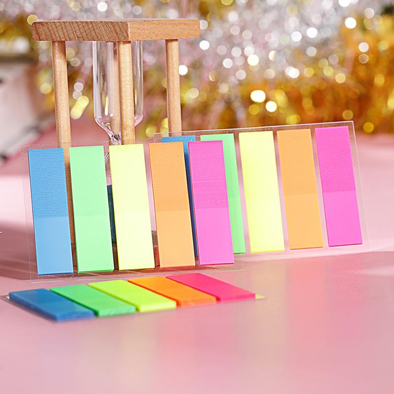 100/500/1000 шт. Разноцветные флуоресцентные наклейки Post It Закладки для книг Мемо-флажки Индексные листки Бумажные вкладки Post-it Липкие заметки