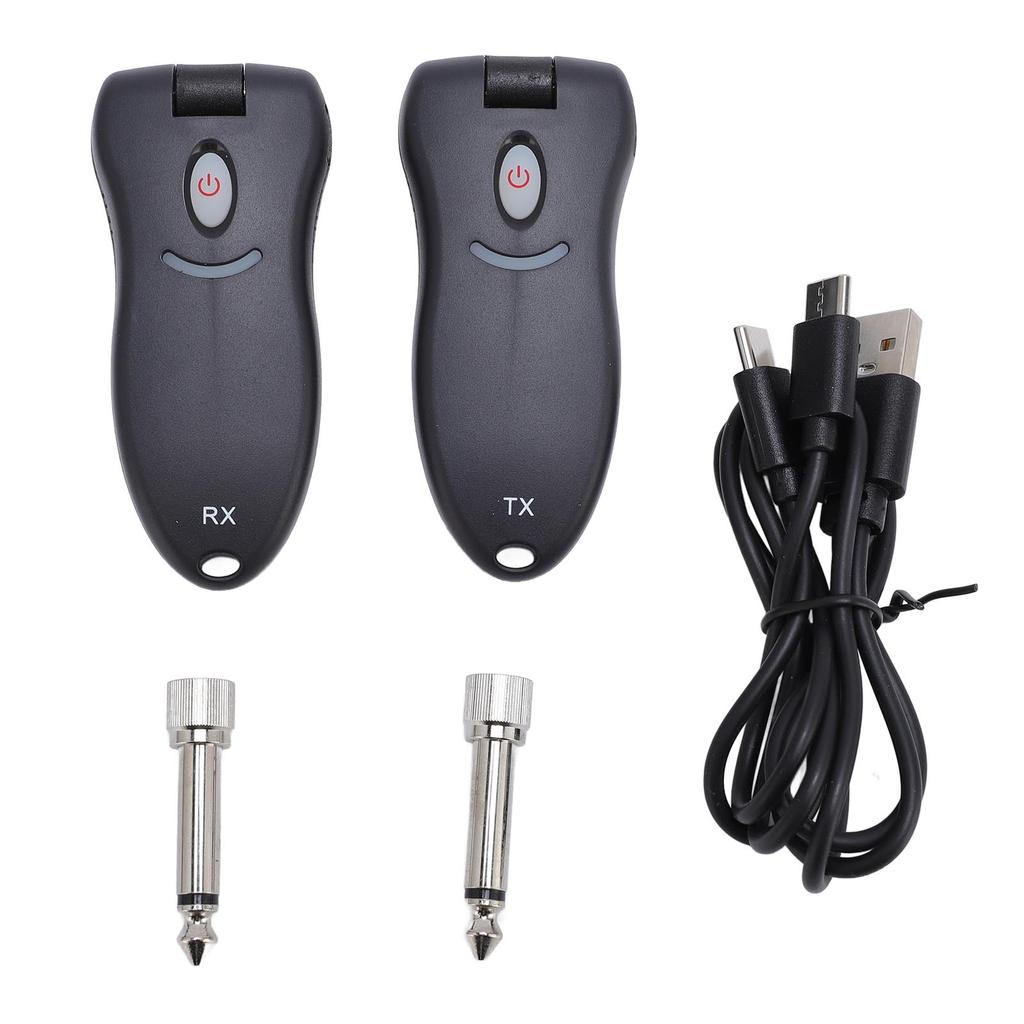 Wireless Guitar System 2.4GHz Transmitter Receiver Rechargeable Sound Transceiver for Bass