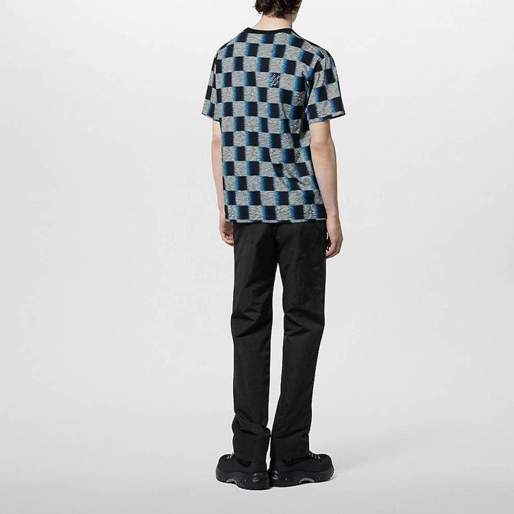 Хлопковая футболка с коротким рукавом Lv Damier 1AFB33