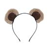 Chipmunk Ear Headband Plush Bear Ear Decor Girl Headgear Elastic Design Animal Theme Headband Makeup Headgear