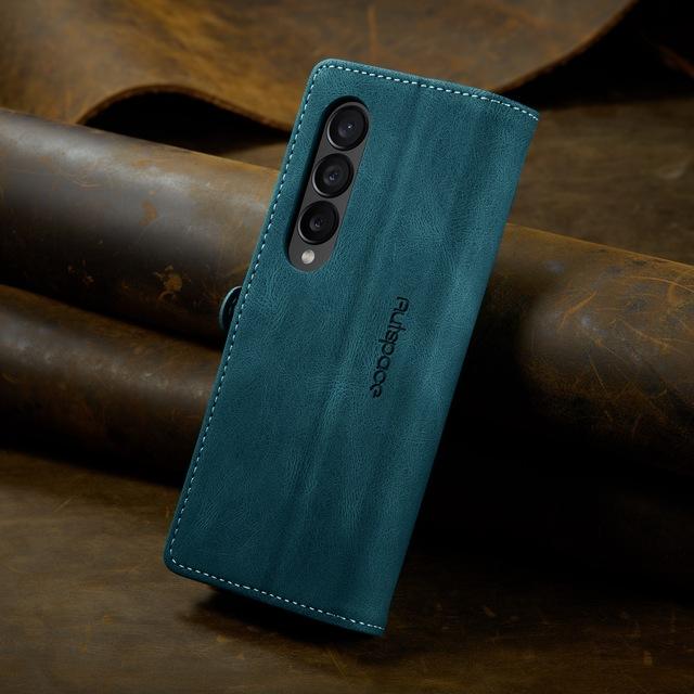 Anti -Shock Full Body Leather Case For Samsung Galaxy Z Fold 4 Fold5 Fold4 Fold 5 5g Zfold4 Zfold5 Card Holder Cell Phone Cover