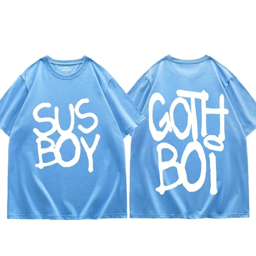 Футболки с принтом Rapper Lil Peep Sus Boy, трендовая футболка в стиле хип-хоп с короткими рукавами, летние уличные модные футболки большого размера унисекс