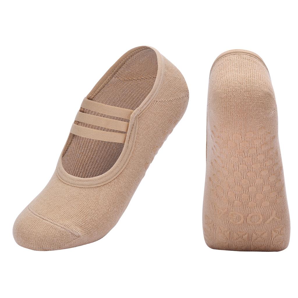Силиконовые нескользящие носки для йоги женские носки для пилатеса для пола с открытой пяткой дышащие хлопковые носки для фитнеса в помещении танцев и спорта