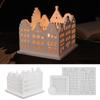 Silicone Resin Houses Moulds Candlestick Moulds Home Ornament Moulds Silicone Texture for Art and Craft Enthusiasts