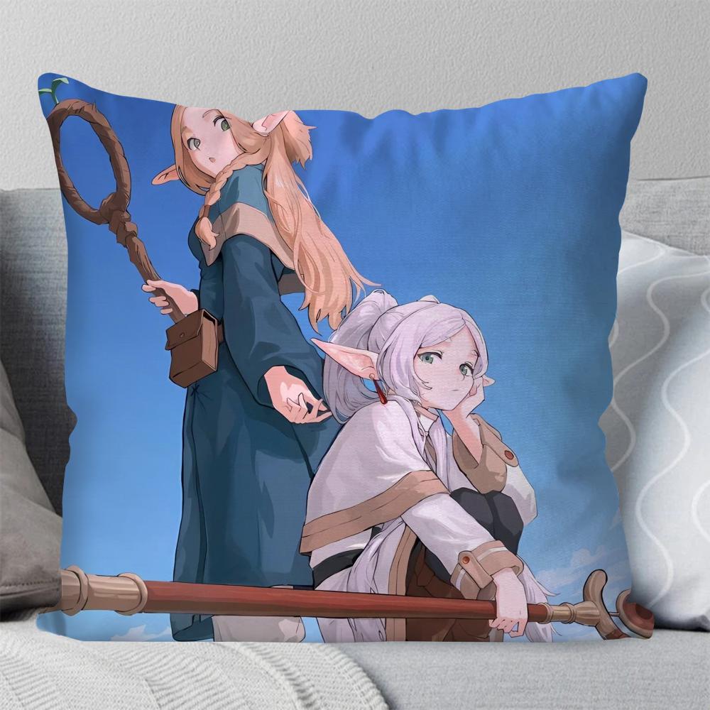 Аниме Фрирен, превыше конца путешествия, Наволочка, Квадратная подушка, Спальня, Диван, Отдых, Комфорт, Автомобиль, Гостиная, Домашний декор 40X40