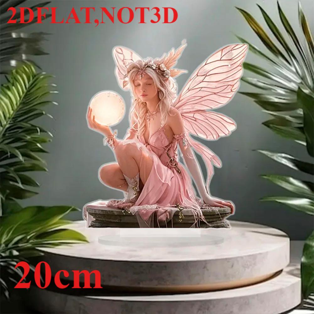 Fairy Tale Angel Elf, 2D Flat Acrylic, Tabletop Decoration, Suitable for Living Room, Office, Gifts, Christmas, Halloween