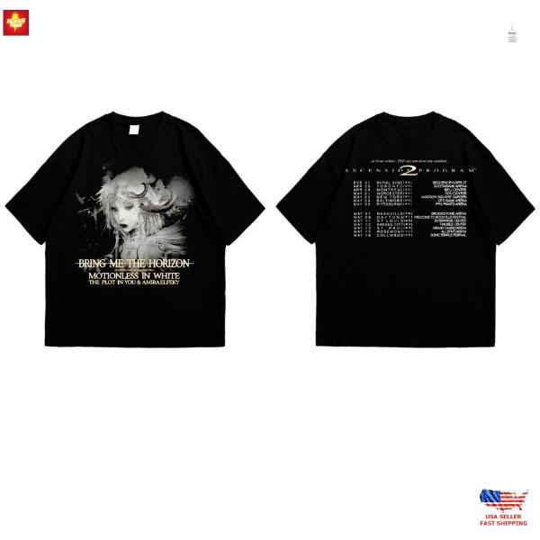 Новая одежда Bring Me The Horizon Тур 2025 Футболка | Мерч с концерта Футболка группы Унисекс Футболка