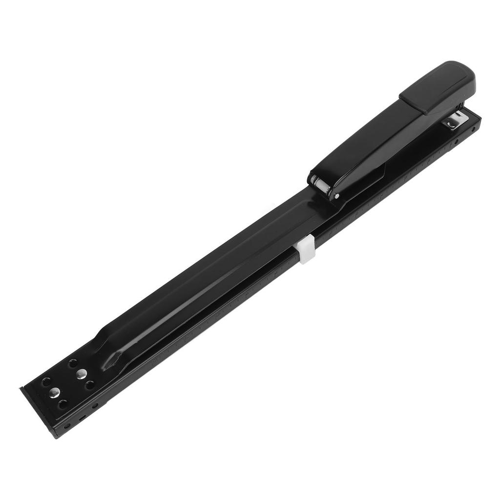 Long Arm Stapler Black 20 Sheets Capacity High Strength Metal Stable Office Stapler for Desktop Fami