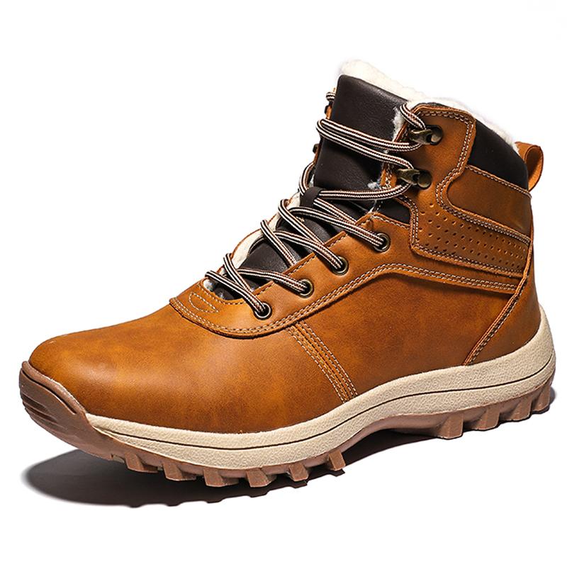 Men Boots Winter Man Shoes Outdoor Ankle Boots Men Snow Boots Plush Keep Warm Men Footwear Non-Slip Casual Trendy Hunting Boots