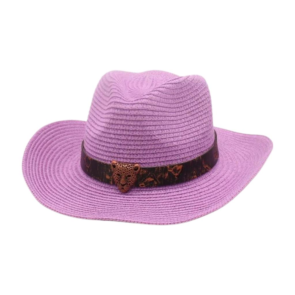 Премиум Этнический Стиль Плетеная Соломенная Шляпа Женская Пляжная Пляж Путешествия Соломенная Шляпа Западная Ковбойская Шляпа