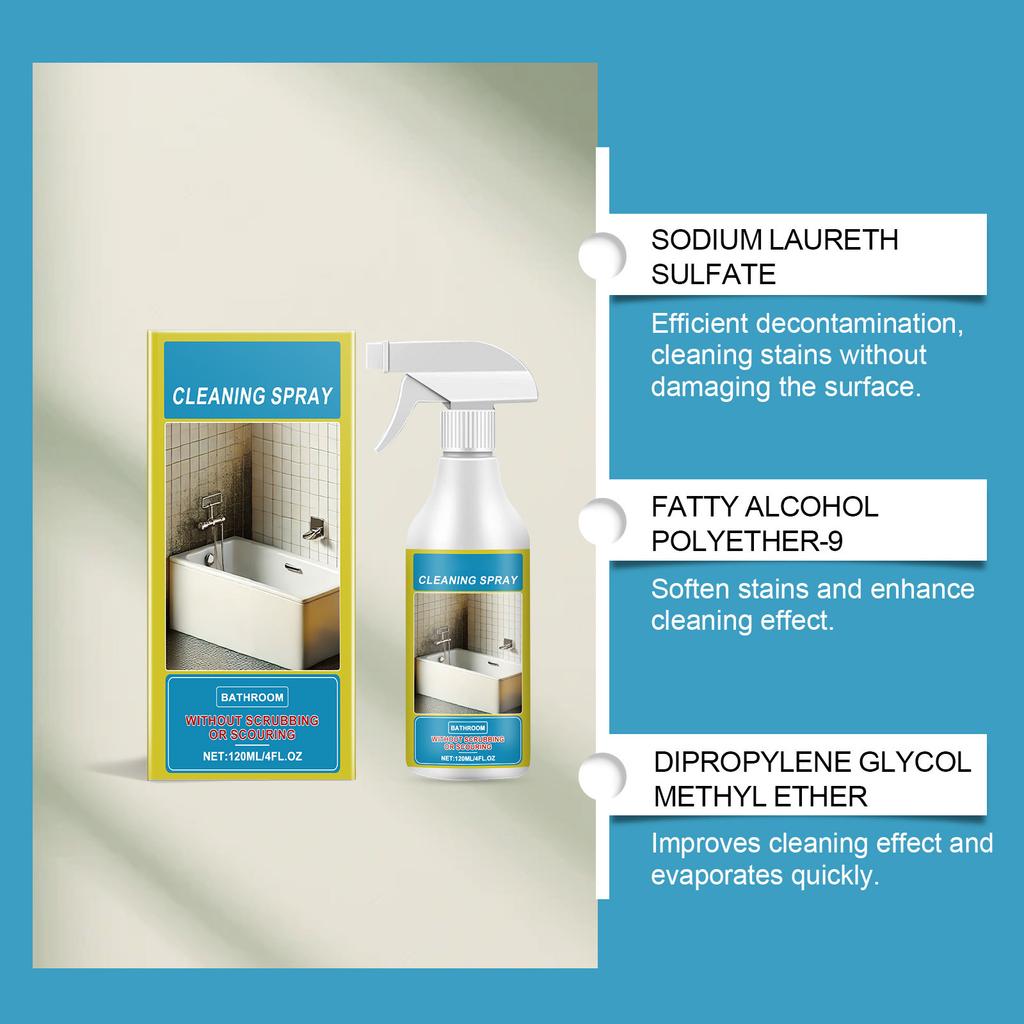 Средство для удаления накипи и чистки ванной комнаты эффективно удаляет пятна от воды, пятна на стенах и известь, очищает поверхность, 120 мл