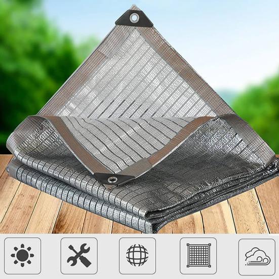 Yousheng Sun Shade Sail Aluminum Foil Shade Cloth UV Block Tear-Resistant Canopy Weather-Resistant Privacy Screen for Patio Garden Backyard Pool