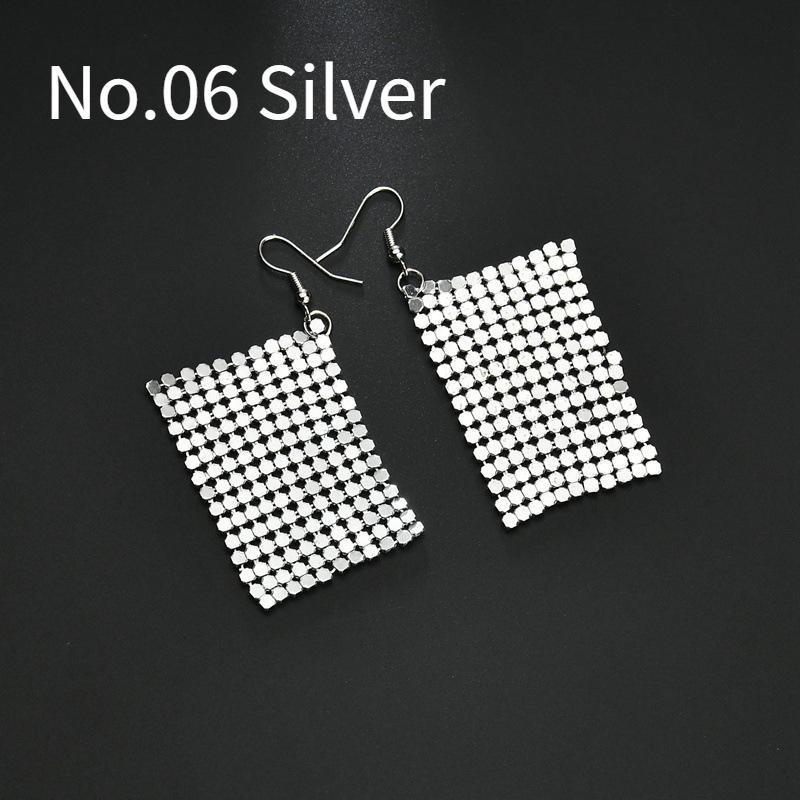 Новые трансграничные серьги с блестками, европейские и американские серьги с разноцветной сеткой и блестками, модные персонализированные украшения для женщин