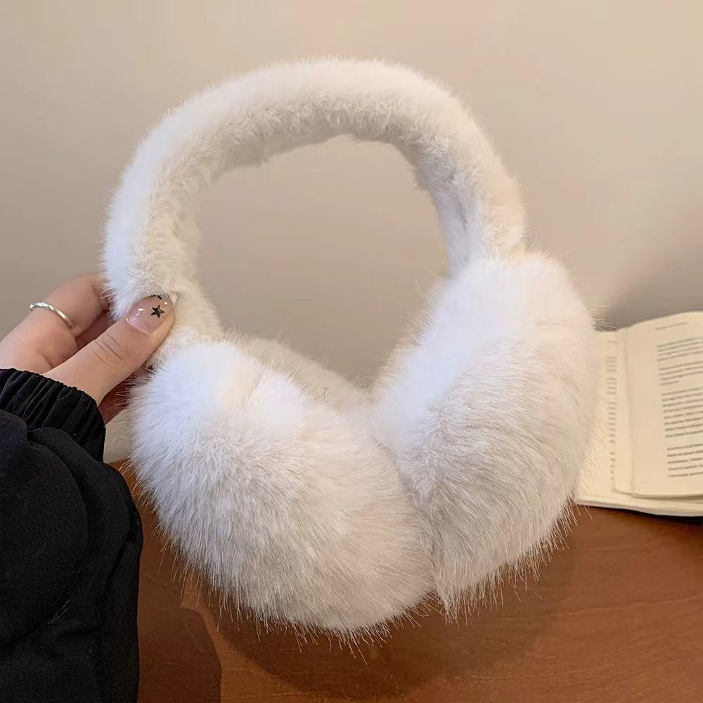 High-Density Fleece Earmuffs - Thick & Long Plush Winter Ear Warmers, Windproof for Northern Outdoor Use