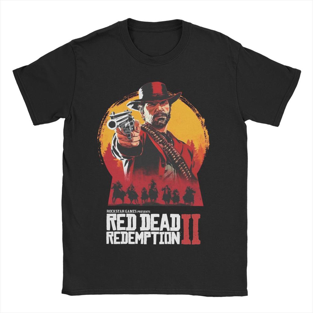 Крутые футболки Red Dead Redemption 2 для мужчин, с круглым вырезом, хлопковые, хип-хоп, с коротким рукавом, идея подарка, одежда