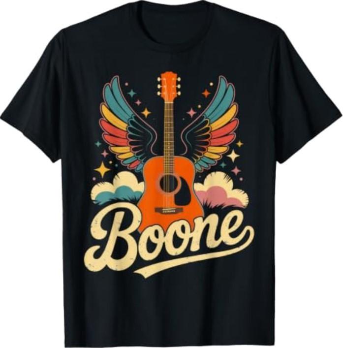 Boone Guitar Enthusiast Vibes Summer Music Festival Mood T-Shirt