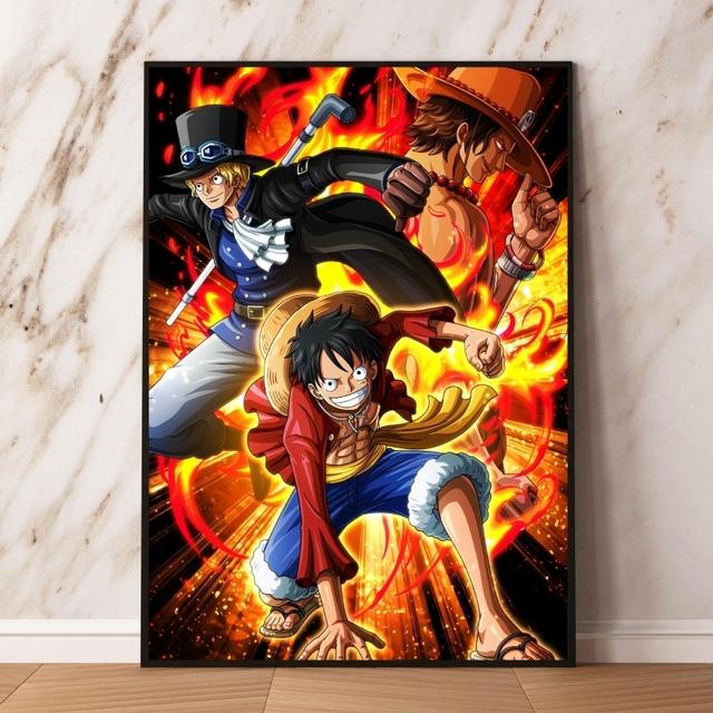 Набор аниме-плакатов, лучший подарочный принт Ace Cuadros, украшение для детской спальни