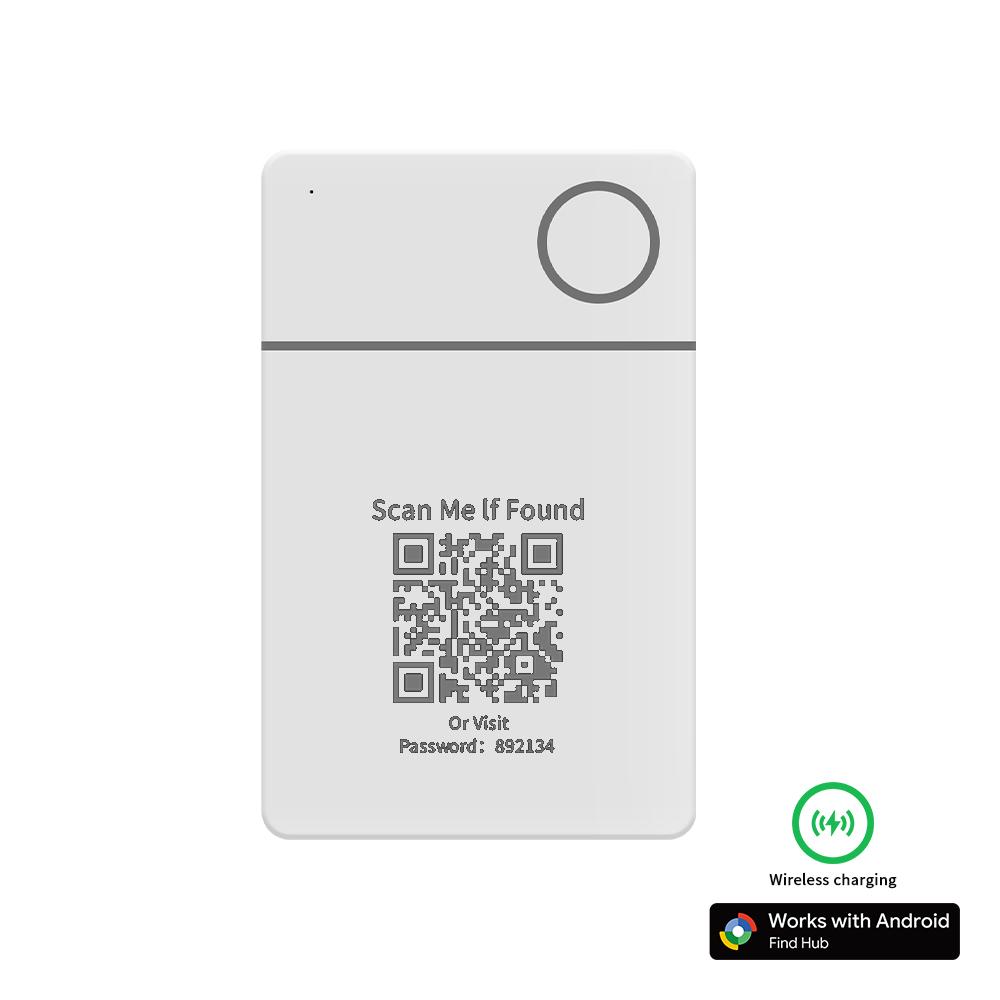 RSH Wireless Charging GPS Tracking Card Locator Google Certified Android Tracker for Xiaomi Vivo QR Code Anti Loss Smart Tag