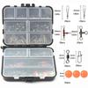 140pcs/set Sea Fishing Accessories Tackle Box Kit Set Jig-Hooks Swivels Clamp