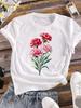 (Asian Size) Women watercolor trend cue 90s Clothing Casual Tees Top Short Sleeve T Shirt tee Fashion Print Ladies Female Graphic T-shirts