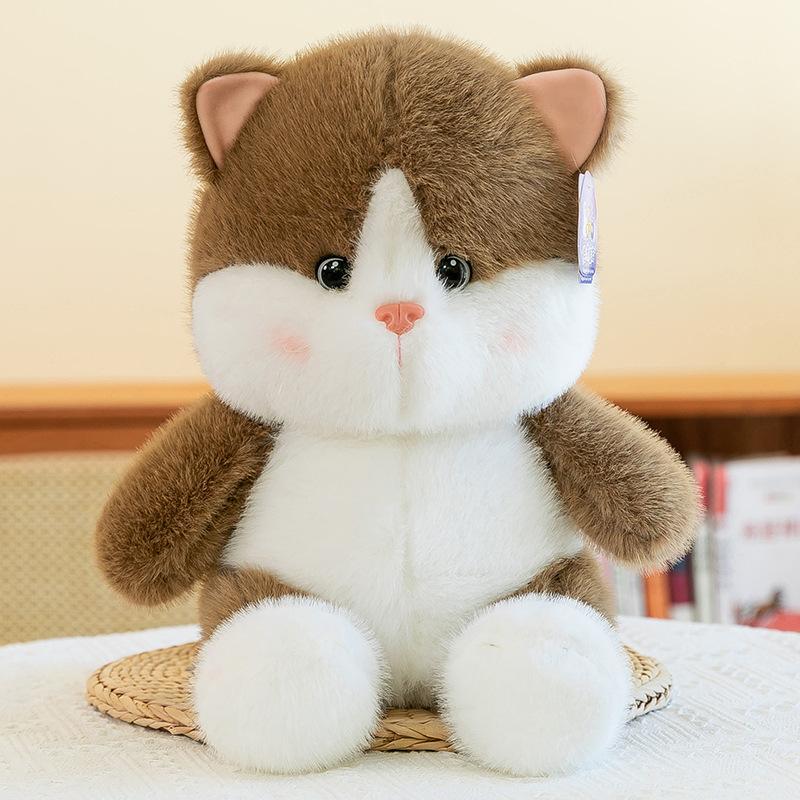 Милая плюшевая игрушка котик персикового цвета, подарок на день рождения для детей, кукла для игрового автомата, подарок для мероприятия, домашняя подушка