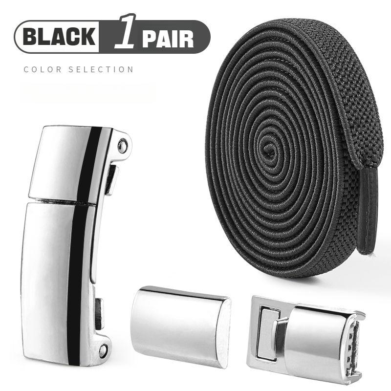 1Pair Magnetic Lock Shoelaces Without Ties Flat Elastic Laces Sneakers Boots No Tie Shoelace Rubber Bands for Shoes Accessories