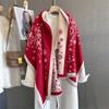 Luxury Print Scarf Women Cashmere Shawls and Wraps Female Thick Warm Blanket for Lady Printed Bufanda Winter Scarves Echarpe