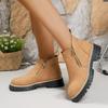 Женские ботинки Мартина большого размера в стиле ретро на массивной подошве Новые осенне-зимние стильные ботильоны на молнии сбоку