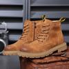 Fashion Men's Classic Retro Work Boots Suede Genuine Leather Mens Fashion Ankle Boot Desert Boots Men High-top Casual Shoes