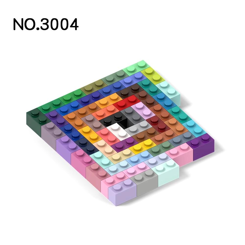 20 шт. Детали MOC 3004 Кирпичик 1x2 Совместимые Кирпичики DIY Сборка Строительные Блоки Частицы Детская Головоломка Развивающая Игрушка Подарок