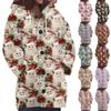 Sweatshirts For Women Knit Sweater Long Sleeve Print Knit Hoodie Button Cardigan Coat