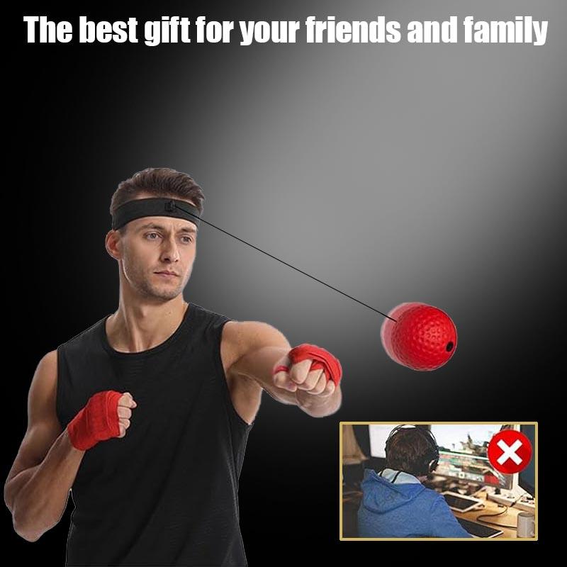 Мяч для бокса Reflex, набор повязок на голову Reflex Ball, в который входят 4 разных мяча, регулируемые повязки на голову, тренировочный мяч для бокса с повязкой на голову, идеально подходит для фитнеса