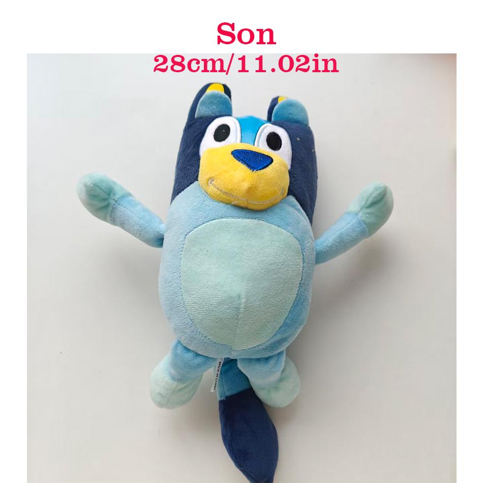 1-4Pcs Hot Blueyed Dog Bingo Family 15-28Cm Plush Toy Cartoon Dog Soft Stuffed Animals Dolls Birthday Gifts Family Blue