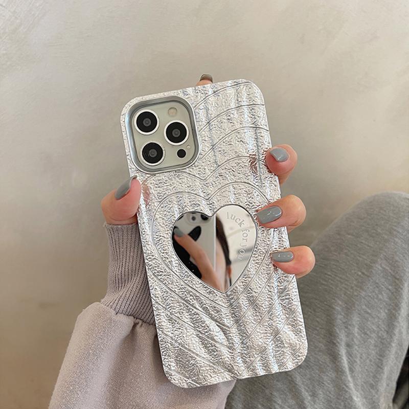 Роскошный чехол для телефона с 3d сердцем и пульсацией воды для Iphone 14 13 12 11 Pro Max Xs X Xr Love Mirror, мягкий силиконовый противоударный чехол