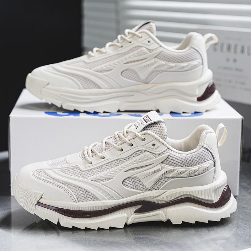 Новая мужская обувь осень сетка дышащая папины кроссовки модная универсальная повседневная обувь однотонная простая