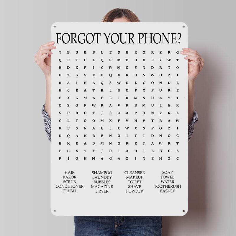 Forgot Your Phone Tinplate Posters Customizable Wall Art Retro Vintage Metal Signs for Home Room Custom Plate Decoration Gaming