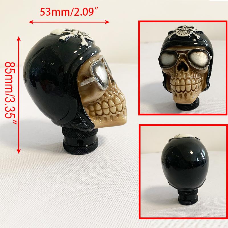 Ghost Skull Shape Head Manual Gearbox Shift Knob Big Teeth Manual Gear Stick Shifter Lever Knob for Car