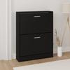 VidaXL Shoe Cabinet Black 59x17x81 Cm Engineered Wood 342536
