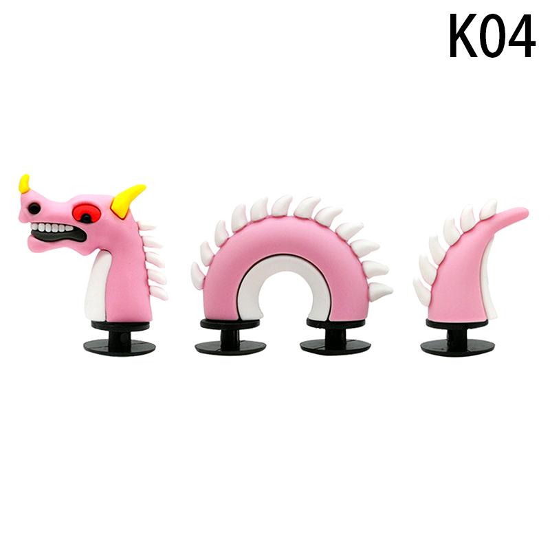 1 комплект поддельных мультяшных китайских драконов из ПВХ с отверстиями для обуви, сделай сам, забавные аксессуары для обуви, украшения в виде крокодиловой змеи, пряжка, подарок