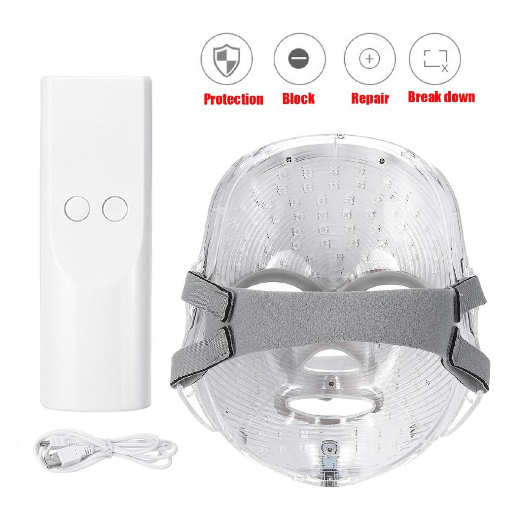 110В-220В Омолаживающая Отбеливающая Маска для Лица для Красоты Кожи 7-цветная Светотерапия Светодиодная Маска Фототерапия Инструменты для Ухода за Кожей