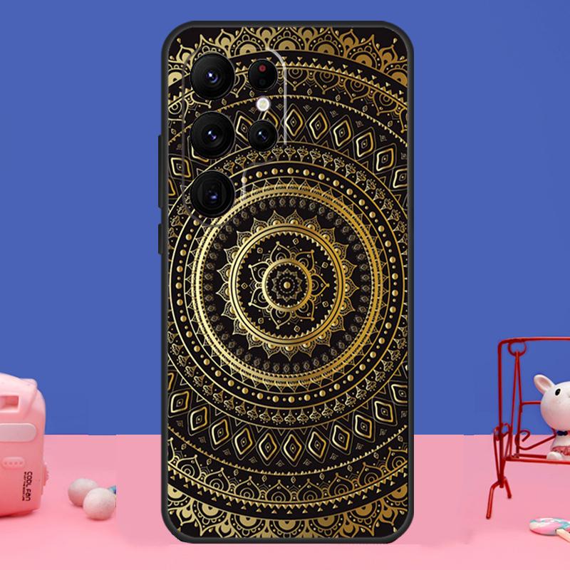Индийский Цветочный Хна Мандала Чехол Для Samsung Galaxy S23 S24 Ultra S21 S22 Plus Note 20 Note 10 S8 S9 S10 S20 FE Обложка
